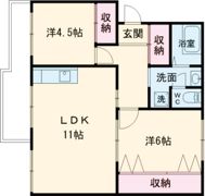 BLUESKYONE明野2番館の間取り画像