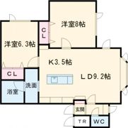 グレース近文Aの間取り画像