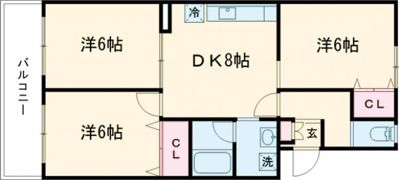 リバーハイツ比島Ⅰの間取り画像
