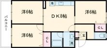 リバーハイツ比島Ⅰの間取り画像