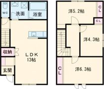 ルミナス新池Bの間取り画像