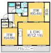 ヴィラナリー屋島3号棟の間取り画像
