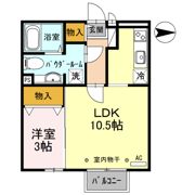 運動公園ハイツの間取り画像