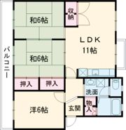 尾上グリーンハイツF棟405号の間取り画像