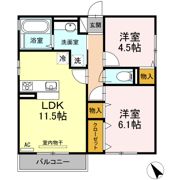 ディアコート曙の間取り画像