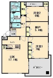 South E＊Iの間取り画像