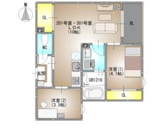 REGALEST Ray 仮称）REGALEST 北方3の間取り画像