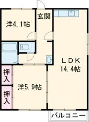 JAハイツ中屋の間取り画像