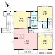 エーデルヴィラ旭が丘 B棟の間取り画像