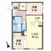 シャーメゾンステージ合川の間取り画像