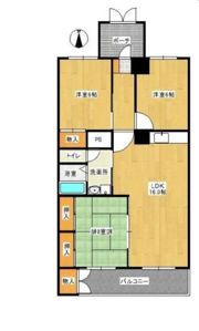 館エレガンス室見の間取り画像