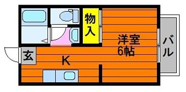 アンゲネェム倉敷 Bの間取り画像