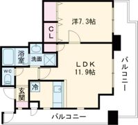 RICイーストコート3番街101号棟の間取り画像