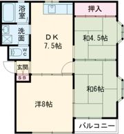 フレグランス高瀬Aの間取り画像