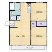 高洲マンションの間取り画像