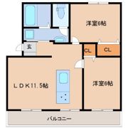 高洲マンションの間取り画像