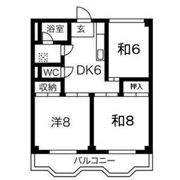 サンハイツ睦の間取り画像
