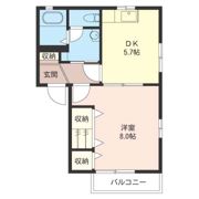 スーバンビラBの間取り画像