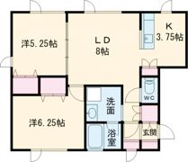 プロスパーハイムA・Bの間取り画像