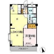 ニューエクセル三宅 Dの間取り画像