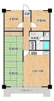 ベルエール宇部文京町の間取り画像