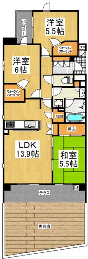 ルネサンスエア川越レジデンスの間取り画像