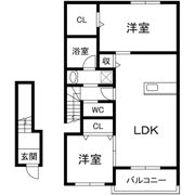 ピースハイツの間取り画像