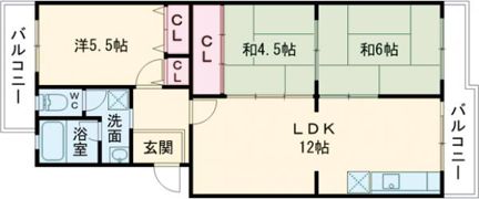 メゾン西国分の間取り画像
