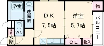 フジパレス守口Ⅱ番館の間取り画像