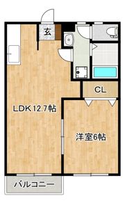 エスポワールハイツB棟の間取り画像