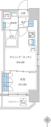 レジディア蒲田プレイスの間取り画像