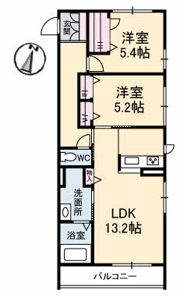 グランツヴィラ大福 A棟の間取り画像