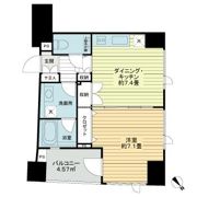レフィール日本橋浜町の間取り画像