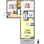 クレール林Ⅴの間取り画像