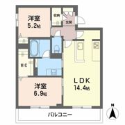 オースピシャス大安寺の間取り画像