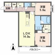 オースピシャス大安寺の間取り画像