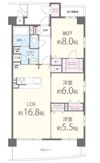 イーストコートアイ別院町の間取り画像