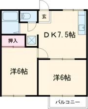 コーポサンピアA棟の間取り画像