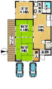 光順田貸家D棟の間取り画像