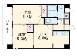 QREST熊大病院前の間取り画像