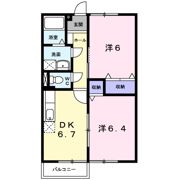 ビーチハイムkiwa Bの間取り画像