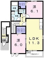 プロムナード瀬野Aの間取り画像