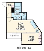 レイヴン越ヶ谷本町の間取り画像