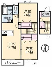 シェリール・ガーデン 弐番館の間取り画像