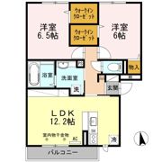 オーベル向中野 Aの間取り画像