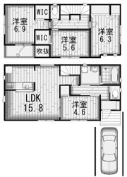 QLAZO旭区南希望が丘戸建の間取り画像