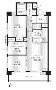ブランネージュ多摩川の間取り画像