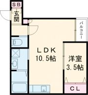 H-maison衣摺Ⅲの間取り画像