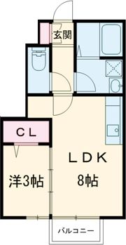 エトワール上町 Cの間取り画像