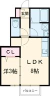 エトワール上町 Cの間取り画像